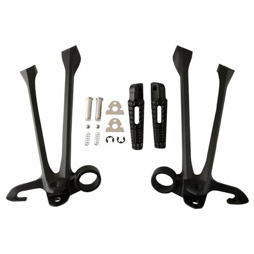 Repose pieds avant et arrière avec support noir mat moto GSXR 1000 2009-2016