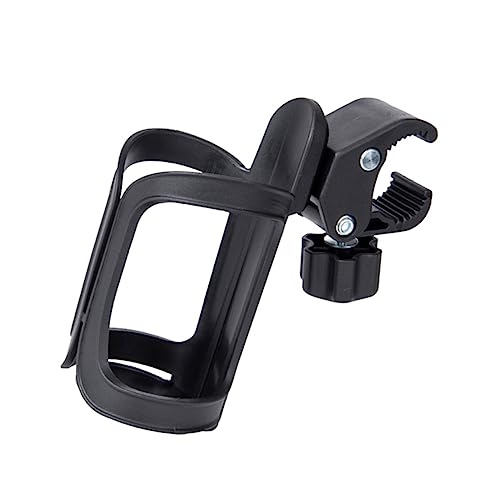 Toddmomy Stroller Cup Holder Rotatable Antislip Drink Holder for Bicycles Mountain Bikes Strollers Wheelchairs Lightweight TPU Material Black