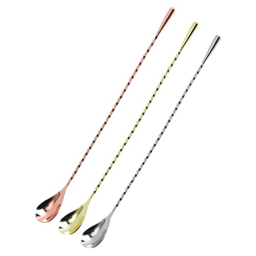 iplusmile 3pièces Cuillère à Espresso Cuillère à Café pour Yaourt Et Thé Glacé Design Rond Et Lisse