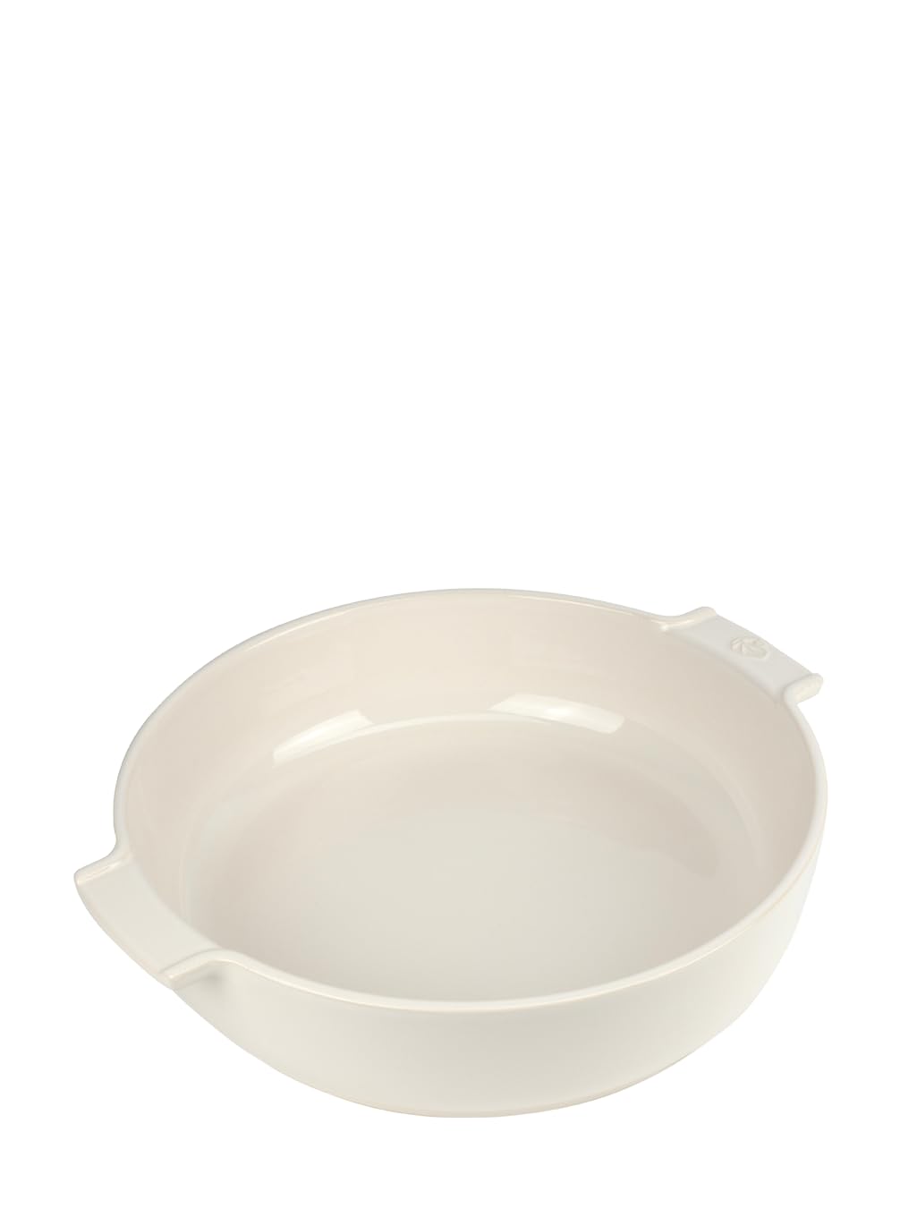 PEUGEOT - Plat Four En Céramique rond - 34 cm (anses comprises) - Diamètre : 30 cm x 7 cm - Contenance : 2,1 L - Garanti 10 Ans - Fabrication Française - Coloris Ecru