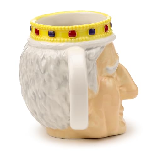 Taza de cerámica con forma de cabeza King Charles III miniatura 6