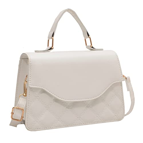 QINYA Bolso, bolso cuadrado pequeño de línea bordada Retro a la moda, bolso bandolera de hombro para mujer Cover