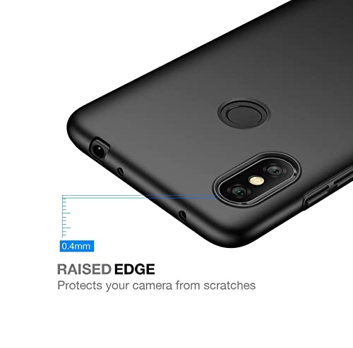 Image of Mobile Back Cover Case for Xiaomi Redmi Note 6 Pro (Silicone Case|CameraProtection|Black SC1510)