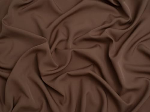 Minerva Core Range - Tela crepé suave al tacto para ropa y vestido, color marrón chocolate, ligera y adecuada para confección, ancho aproximado: 110 cm, se vende por metro