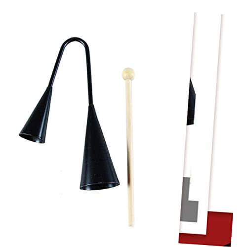 HAMPPLIES Double Horn Speaker Boys and Girls Musical Instruments Agogo Bell Toy Small Two Tone Boy Girl Instrument Wooden Stick