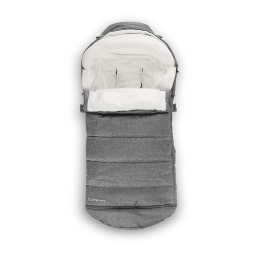 Image of UPPAbaby CozyGanoosh 2-in-1 Seasonal Footmuff - Easily Attaches to UPPAbaby Strollers and RumbleSeat – Versatile, Ultra-Plush Zip-Out Liner for Cold Weather – Greyson (Charcoal Mélange)