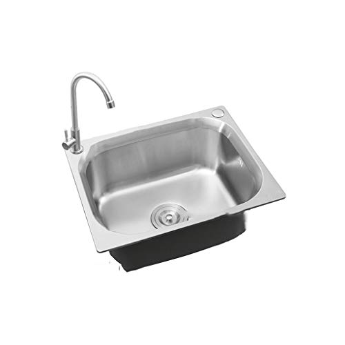 Kommerzielle Edelstahl Spüle Einzelne Schüssel Einbauküche Becken Workstation Drain Kombinationspaket