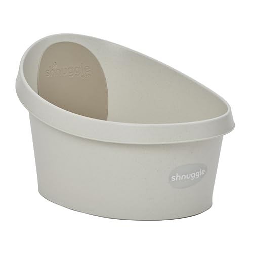 Image of ECO Toddler Bath Tub | Larger Bath Seat for Bigger Kids at Bathtime | Includes Warm and Soft Foam backrest | Grippy Anti-Slip Surface | Recycled Material with Bath Plug | Cookies & Cream