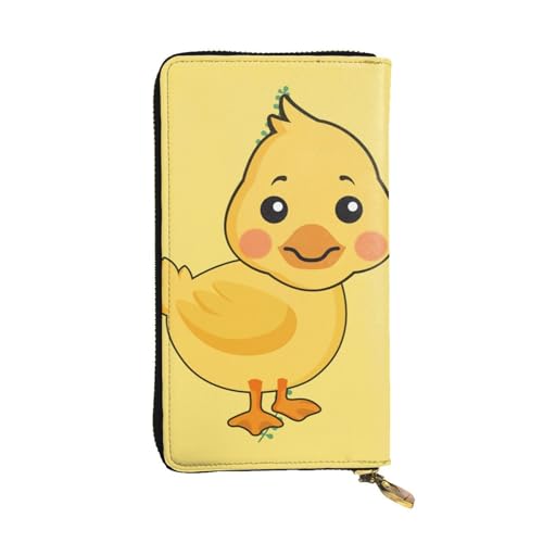 Leather Wallet - Stylish and Durable Wallet for Women with Multiple Compartments and Zipper Design cartoon duck Picture