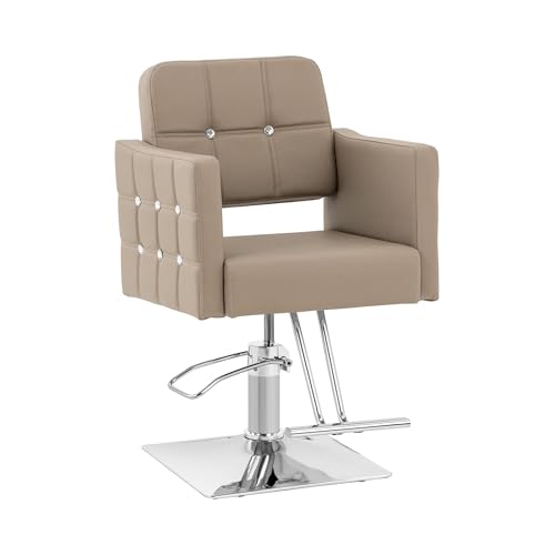 Physa Fauteuil de Coiffure Cottam avec Repose-Pieds Hauteur d'assise 49-63 cm 150 kg Gris Clair - Fauteuil de Salon de Coiffure Chaise de Coiffure Chaise de Salon de...