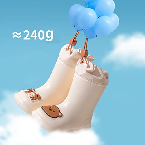 Classic Rain Boots for Boys Girls, Toddler Rubber Rain Boots Infant Cartoon Boys Girls Rubber Waterproof Rain Shoes (YE2, 16.00)4