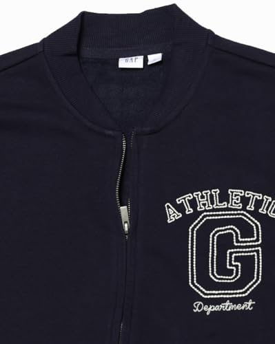 Image of Gap Men Graphic Print Full Sleeves Collared Neck Sweatshirt