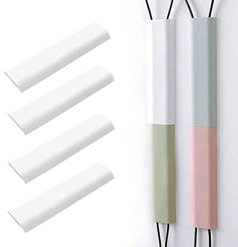 Image of RKPM HOMES Cable Protector I Concealer Cord Cover I Self-Adhesive Wall Mount Paintable Cable Management for Home, Office, Warehouse I Easy to Unfold & Open I Raceway to Hide Wires (Pack of 4, White)