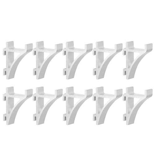 BIUDECO 10 piezas Clips de Soporte para Estante de Congelador de Aluminio Ganchos Resistentes para Estantes de Refrigerador Accesorios Duraderos y Seguros para Frigoríficos