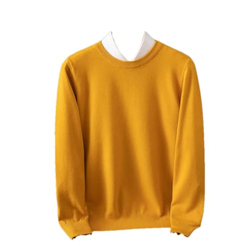 Men's Cashmere Sweater O-Neck Pullovers Knit Sweaters Winter Tops Long Sleeve Solid Jumpers
