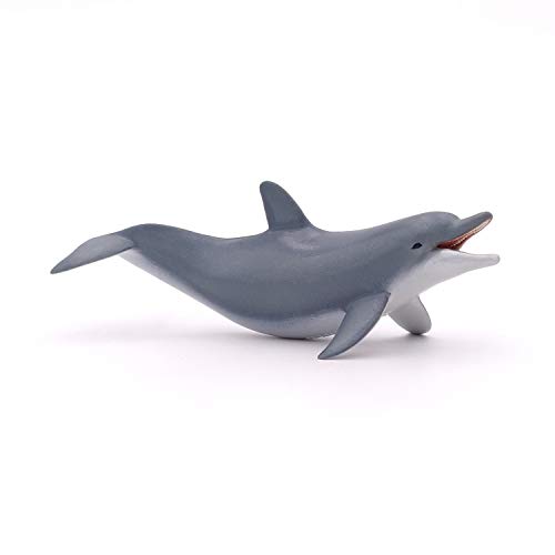 Papo - Tierfigur - Delfin, Die Herrlichkeit der Meerestiere für Kinder ab 3 Jahren - Erkundung der Ozeane und Sensibilisierung für das Unterwasserleben