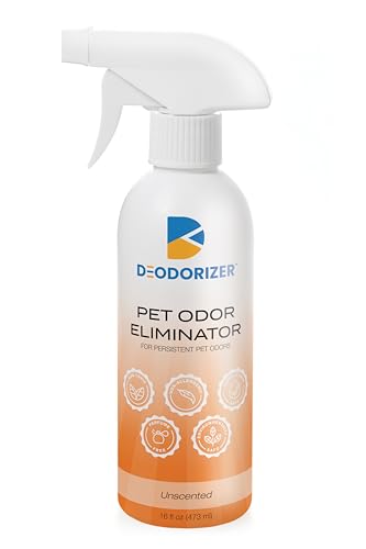 D-Odorizer Pet Odor Eliminator for Persistent Pet Odors - Pet Accidents, Urine, Feces, Vomit - Unscented - 16oz Spray