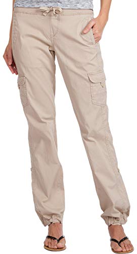 UNIONBAY Lilah Knit Waist Convertible Stretch Twill Pants Beige 10