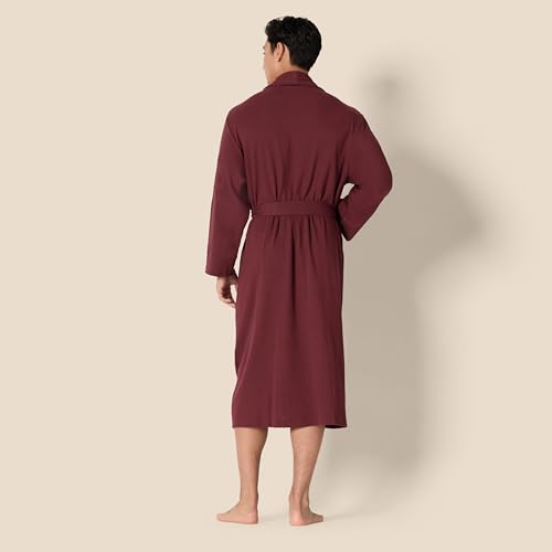 Image of Amazon Essentials Men's Lightweight Cotton Waffle Bathrobe (Available in Big & Tall)