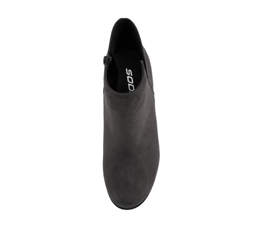 Image of Soda Ability - Mid Ankle Bootie w /Split Shaft and Zipper Stacked Wedge Heel