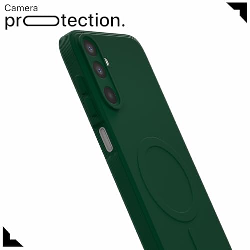 Image of Pikkme Back Cover for Samsung Galaxy M17 5G / A17 5G / F17 5G Soft Matte Silicone Mag-Safe Design (Mag-Safe Not Support) Camera Protection | Slim Fit Bumper Cover (Green)