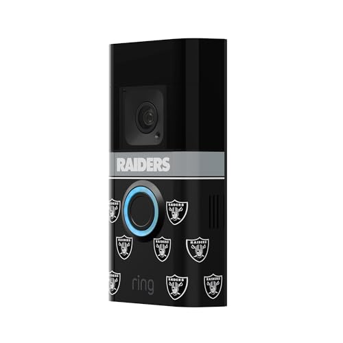 Image of All-New Limited Edition, Official NFL Faceplate for Ring Doorbells - Video Doorbell 3, Video Doorbell 3 Plus, Video Doorbell 4, Battery Doorbell Plus, and Battery Doorbell Pro | Las Vegas Raiders