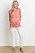 Hello MIZ Women's Floral Lace Double Layered Breastfeeding Nursing Top (Medium, Coral)
