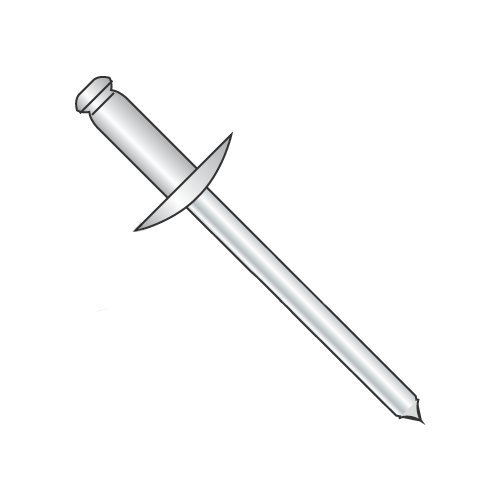 1/8" x .18"-.25" (#44) Large Flange Blind Rivets/Stainless Steel Body/Steel Mandrel/Barrel Length: .400" (Carton: 10,000 pcs)