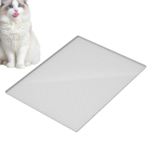 Alfombra De Captura De Basura - Alfombra De Gato De Doble Capa, Alfombra De Silicona Suave | Almohadilla De Piso Sin Deslizamiento Impermeable, Trampa De Escombros De Mascotas Se Usa Cerca De Las Esqu