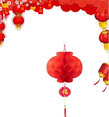 20 piezas de decoraciones de Año Nuevo chino 2026, linternas de papel, linterna china, estilo oriental, linternas de papel rojo chino, para el hogar, Año Nuevo Lunar, Festival de primavera