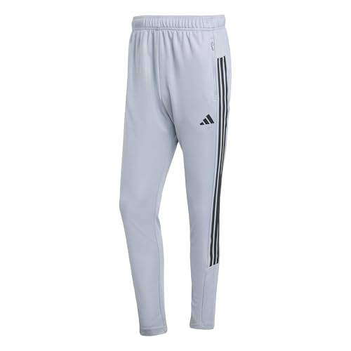 adidas Herren Workout Essentials All-Set 3-Stripes Knit Pant, Halo Silver/Black, XL