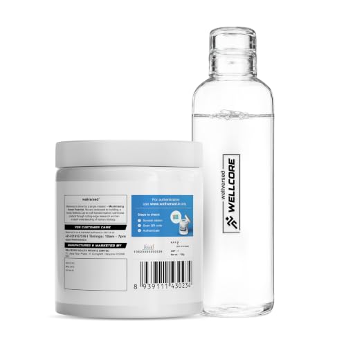 Image of Wellcore Micronised Creatine With Glass Bottle (83 Servings, Unflavoured)