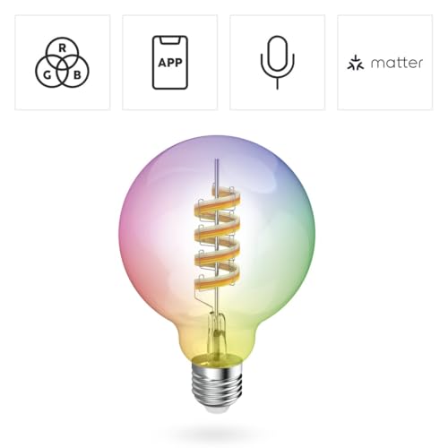 Ampoule LED Matter E27 globe G95 filament multicolore variable smart