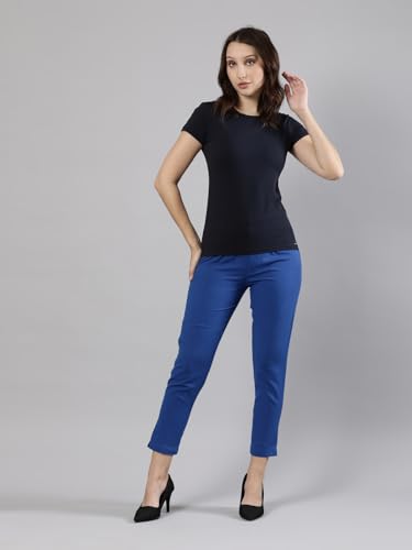 Image of Femmora Comfortable Fit Solid Straight Pant, Breathable Cotton Fabric with Side Zip Button Closure, for Women, Pack of 1