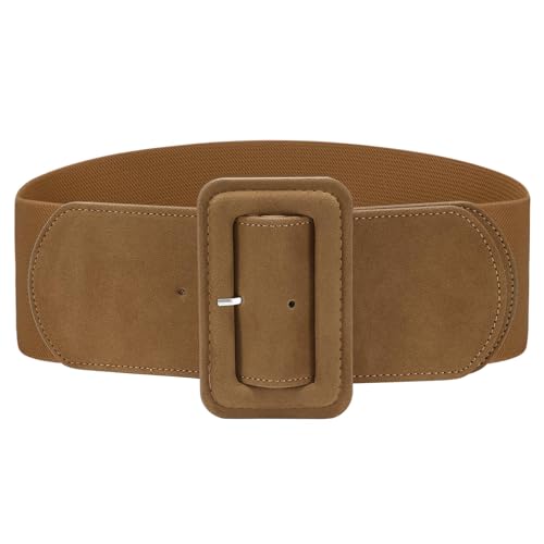Image of VONMELLI Stretchy Wide Women Belts Elastic Vintage Belts for Women Fashion Ladies Waist Belt for Dress