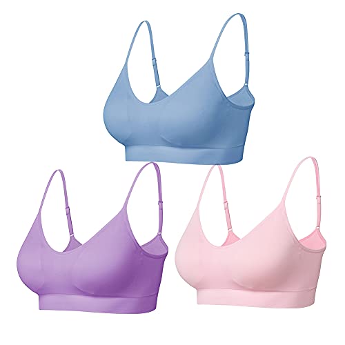 Image of Padded Bralette for Women Straps Sleep Bras Seamless Yoga Sport Bras
