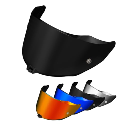 Image of PSLER Shatterproof Motorcycle Helmet Visor for KYT R2R,Black
