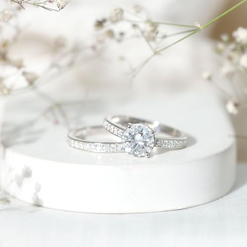 Certified Lab Grown Diamond Bridal Ring Set, Ef-Vs Quality, Diamond Engagement Ring with Wedding Band - Ready To Gift4