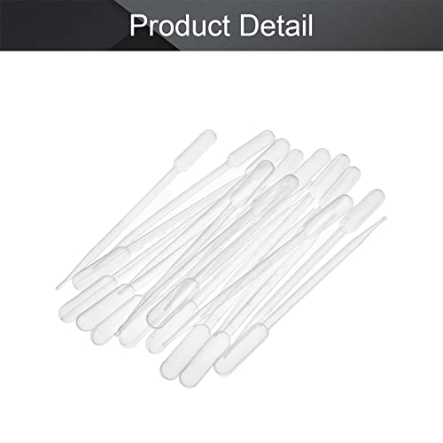 Image of Othmro 100Pcs 5ml Disposable Plastic Transfer Pipettes,Calibrated Dropper Clear Pipettes Liquid Dropper Suitable for Ear Eye Essential Oils Makeup, Science Laboratory, DIY Art 205mm Length