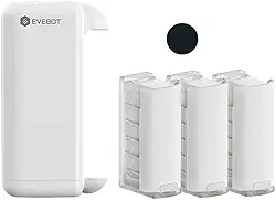 EVEBOT Impressora Jato De Tinta Portátil Printpods Para Camisetas, Caixas, Textura Madeira, Mini Logotipo Personalizado Portátil, Hora, Padrão, Palavra, Código Qr - Bluetooth, Preta*3