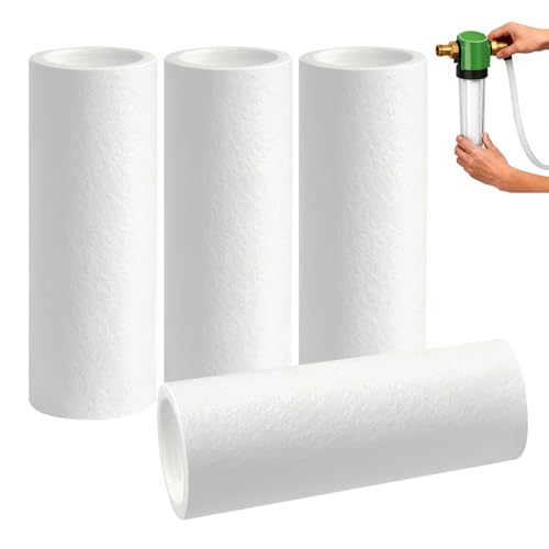 4 Stück 80 m Ersatzfilter für Grünbeck Wasserfilter FS 1 PP-Baumwolle ohne Schutzglocke Hauswasserfilter Ersatz Kerzenfilter für Grünbeck Geno Feinfilter FS 1