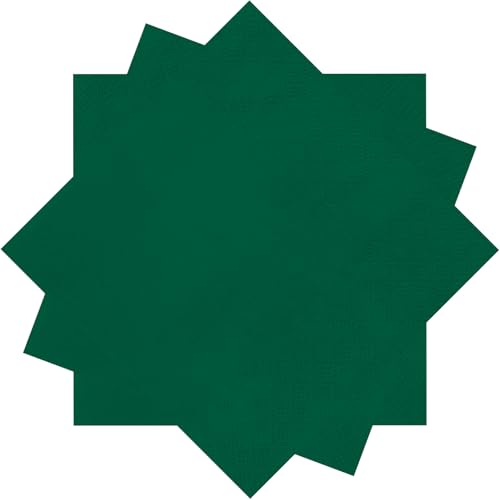 300 Count Dark Green Beverage Napkins 2-Ply Dark Green Cocktail Napkins Disposable Party Napkins for Dinner Wedding Birthday Party Graduation