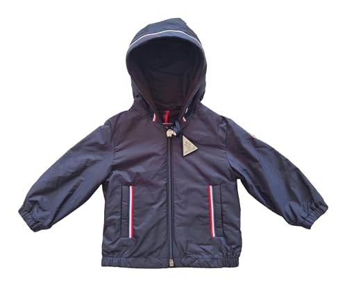 Moncler junior bambino giubbotto leggero con cappuccio GRANDUC blu (IT, EtĂ , 12 mesi, Standard, Blu)