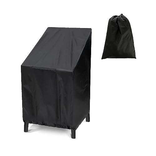 Funda para Silla de jardín, Funda Protectora contra el Polvo de Tela Oxford 210D, Funda para Silla apilable de 65 x 65 x 120 cm, para sillas apilables, sillas de balcón