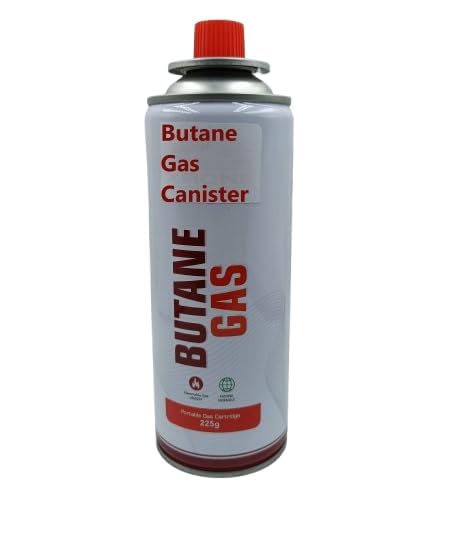 Image of Butane Gas Canister Portable Cartridge for Camping Stove, Gas Burner & Outdoor Cooking Universal Butane Refill Can for Picnic, Trekking, Hiking, BBQ & Emergency Use. (1 Refill)