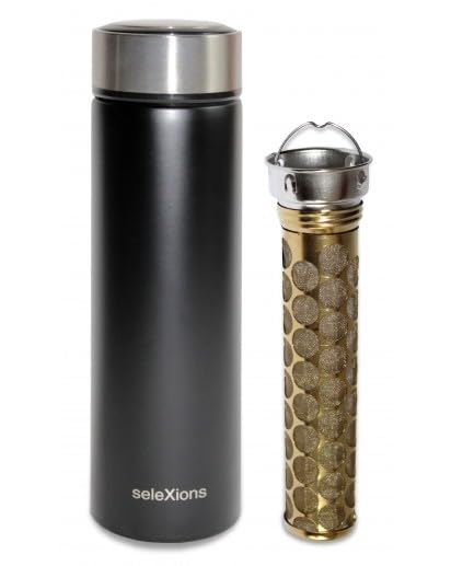 Termo con filtro Cold Brew, 500 ml, acero inoxidable (negro)