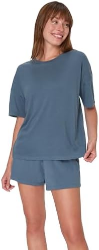 Hanes Women's Pajamas Set, Comfywear Pajamas for Women Set, Originals SupertSoft Loungewear, T-Shirt & Sleep Shorts