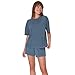 Hanes Damen Originals Supersoft Comfywear 2-teiliges Loungewear-Set mit Boxy-T-Shirt und Schlaf-Shorts, Loungewear-Set, L
