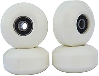 FREEDARE Skateboard Wheels with Bearings 52mm Street Wheels Skateboard Tricks (White,Set of 4)