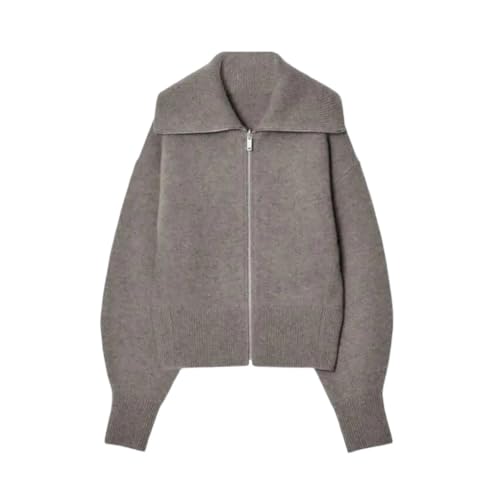 Gilet en tricot zippé pour femme cardigan haut de gamme à manches longues